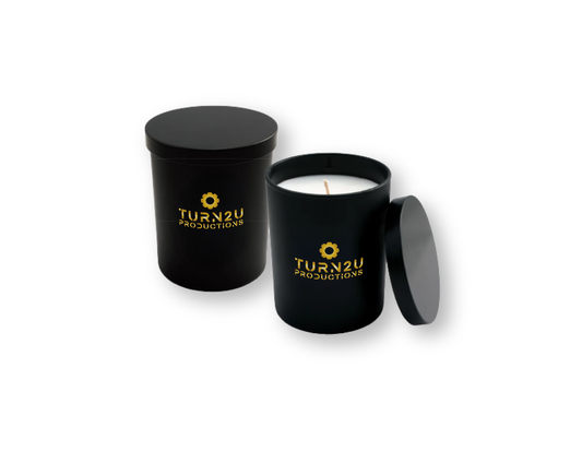 Black Candle with Lid